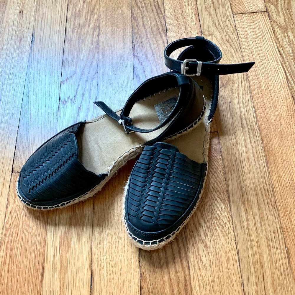 Black Leather Sandals